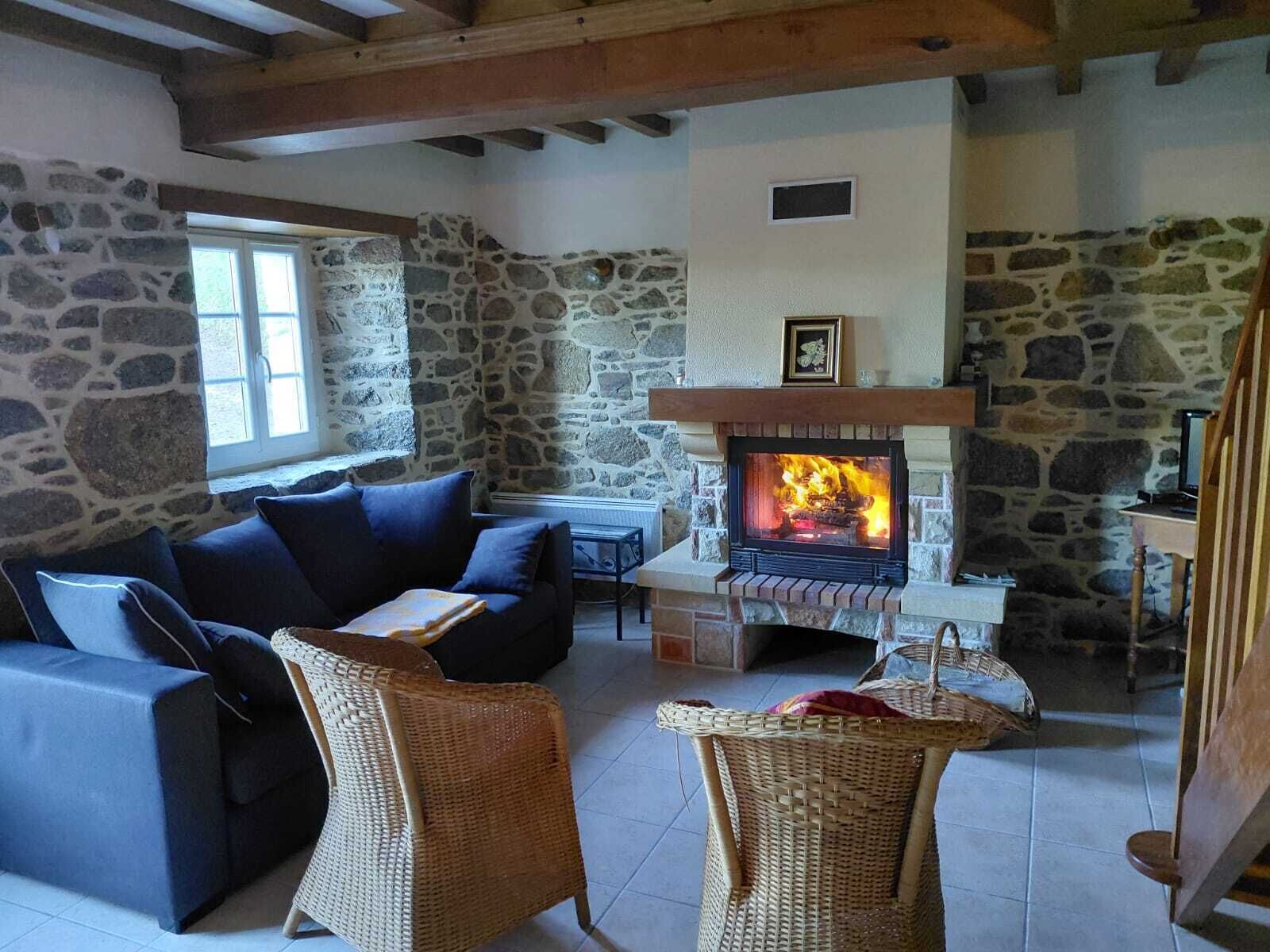 TV connectée, cheminée