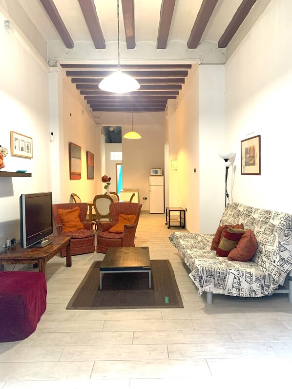 TV - Huge Family Apt With Patio: Central Barcelona (Barcelona)