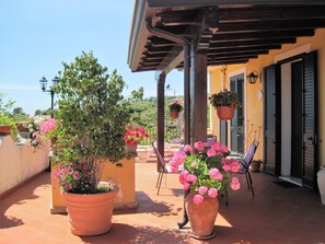 Terrace/patio - Mascali: "Il casale degli aranci" house / villa  with garden  3 rooms - 2/5 persons (Mascali)