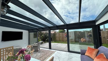 Télévision, cheminée, livres, médiathÚque