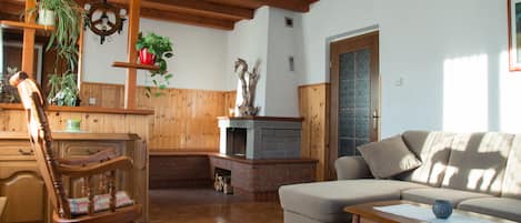 Fernseher, Kamin