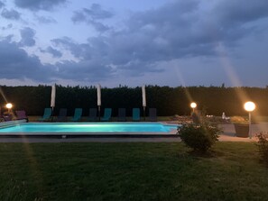 Outdoor pool, a heated pool
