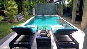 Pool - Villa near the beach, 2 bed, pool, staff, cat. (Candidasa)