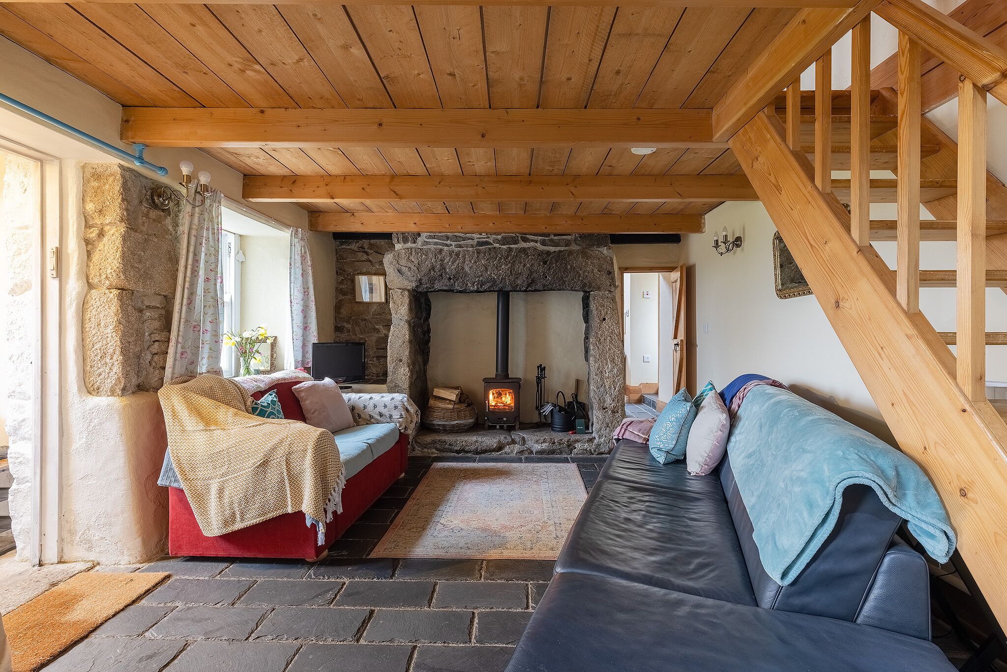 TV, fireplace, DVD player