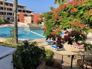 A heated pool