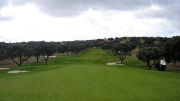 A golf course with a well-maintained green, sand bunkers, and a flagstick. - Large house for families up to 22 pax. 15 minutes from Salamanca. BBQ, A/C and WIFI (Almenara de Tormes)