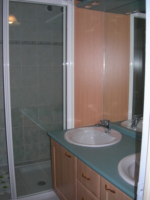 Shower, hair dryer, towels, toilet paper - Stone house in peace (Cancale)