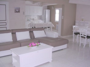 TV, DVD player, books