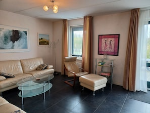 Smart TV, DVD player, books, stereo