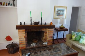 TV connectée, cheminée