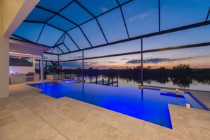 A heated pool