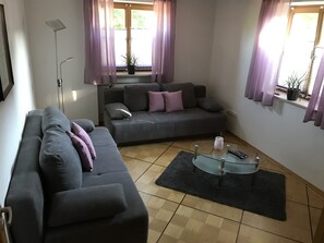 TV, lettore DVD, tavolo da ping pong, libri