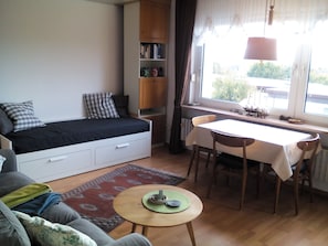 TV, livros, aparelho de som