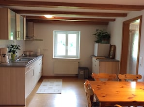 Fridge, oven, stovetop, dishwasher