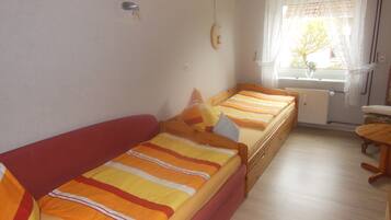 2 bedrooms, in-room safe, iron/ironing board, travel crib