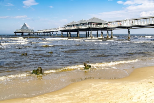 Ferienwohnung Usedom Seebad Ahlbeck am Stand mit Seeblick Balkon Parkplatz