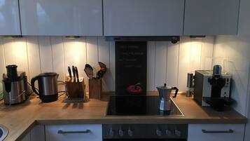 Fridge, oven, stovetop, dishwasher