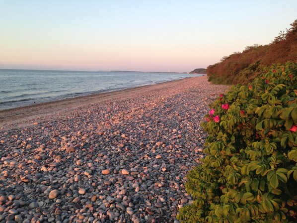 Plage à proximité, chaises longues