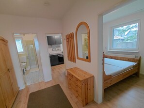 1 bedroom, iron/ironing board, travel crib, WiFi