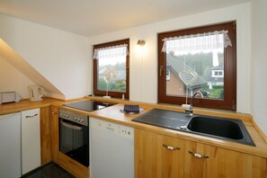 Fridge, oven, stovetop, dishwasher