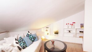 Smart TV y chimenea 