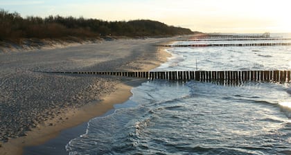Spacious apartment, pool view, 500 m to the beach, Baltic Sea near Kolberg