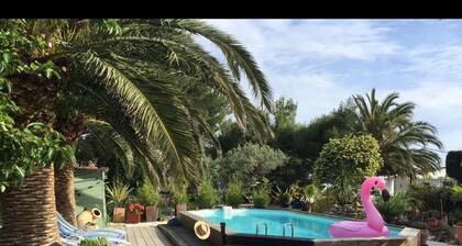 AUTHENTIC GARDIAN HUT IN THE HEART OF THE CAMARGUE WITH SWIMMING POOL