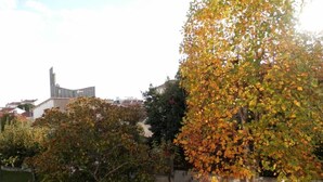 A park with trees and a building in the background. - Apartment in very quiet building (Royan)