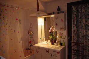 Hair dryer, soap, toilet paper