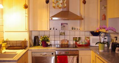Terraced house, 120M2, for 7 people, 2 km from the lake, with private garden