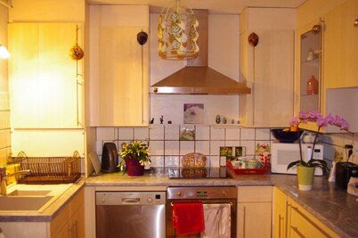 Terraced house, 120M2, for 7 people, 2 km from the lake, with private garden