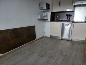 Fridge, microwave, oven, stovetop - Apartment facing south, magnificent views, secure private garage (Font-Romeu-Odeillo-Via)