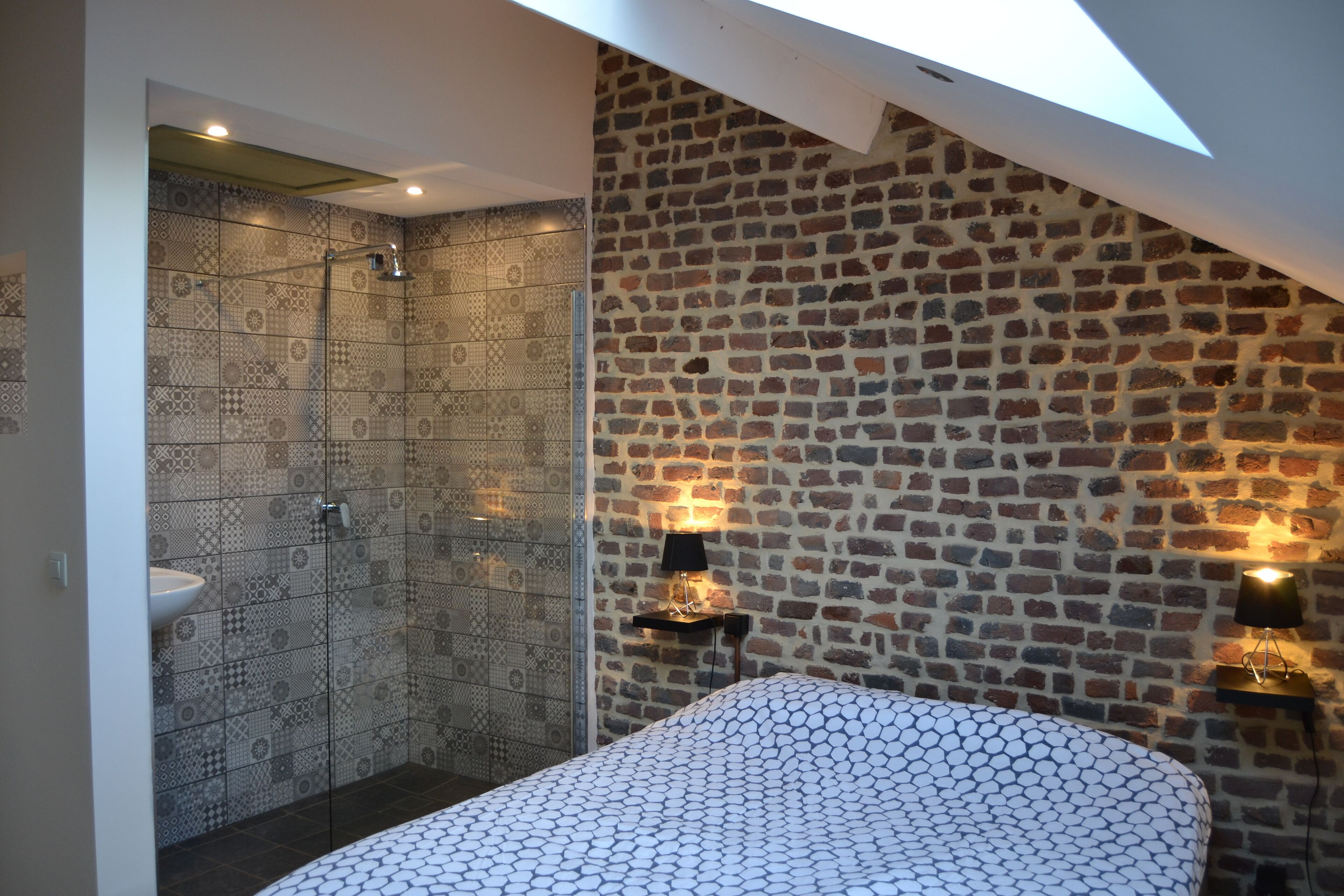 Shower, jetted tub