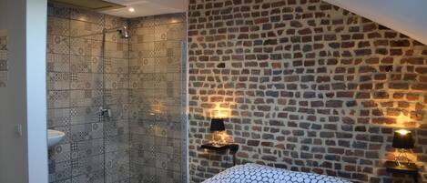 Shower, jetted tub