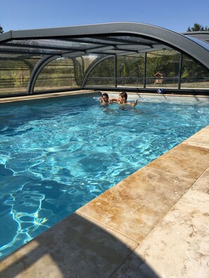 Outdoor pool, a heated pool