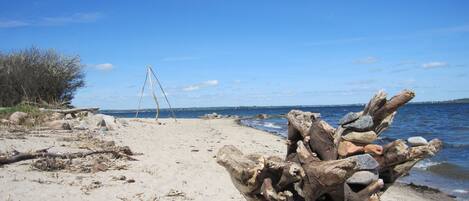 Beach nearby, sun loungers