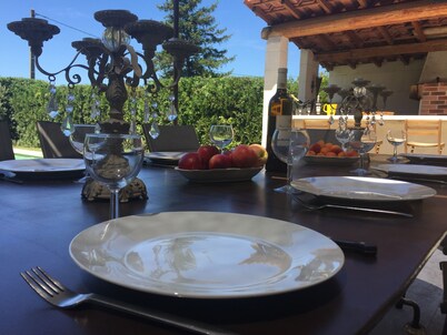 Charming house with heated swimming pool, in a quiet, unoverlooked location.