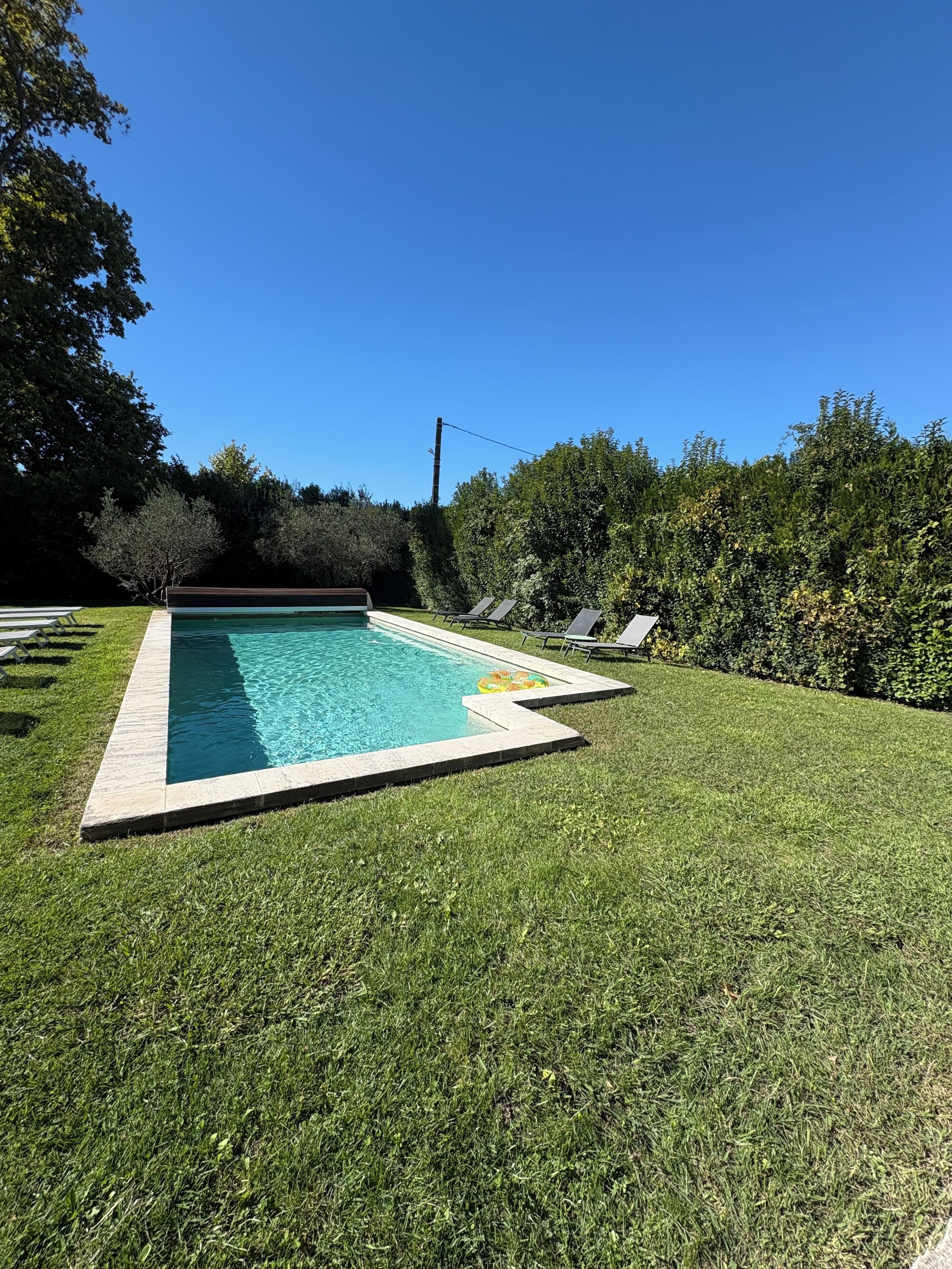 Piscine extérieure, piscine chauffée