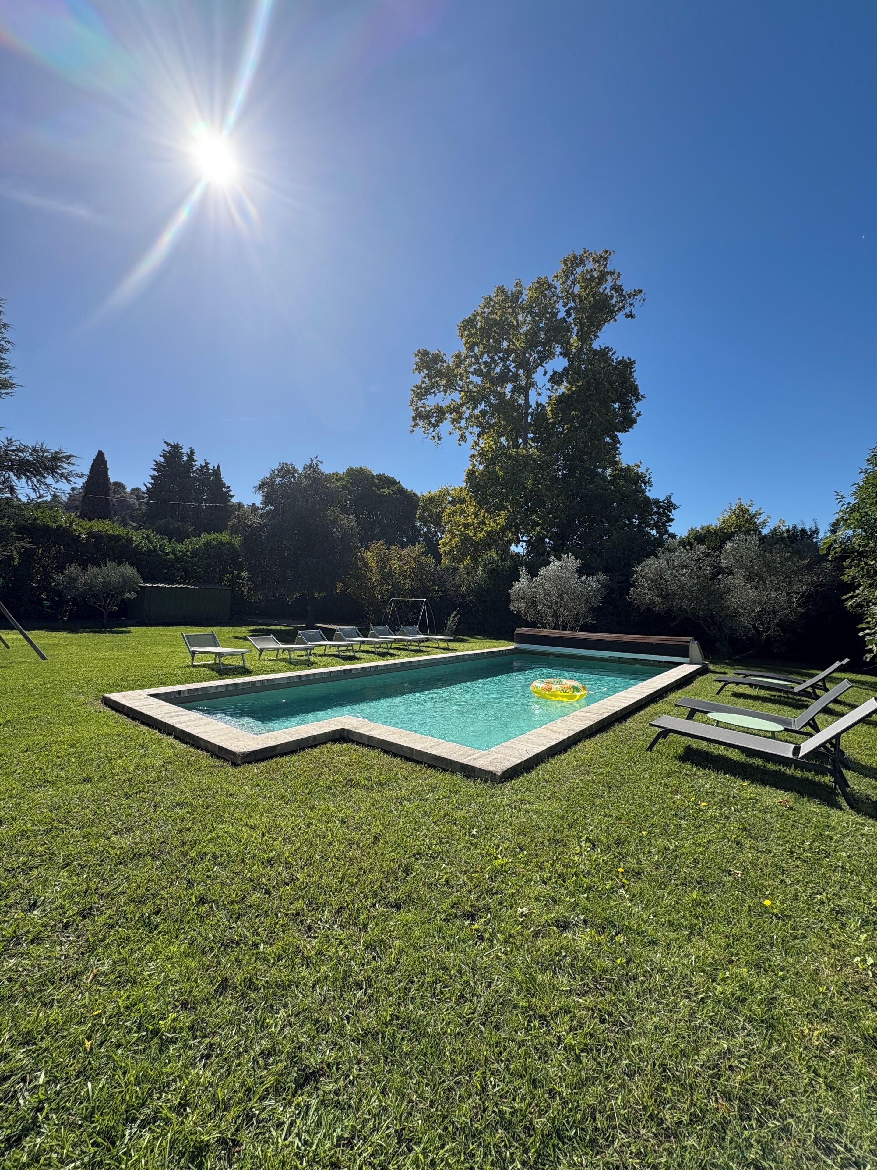 Piscine extérieure, piscine chauffée