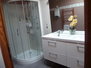 Combined shower/bathtub, hair dryer - Large lodging rual 11 pers (ILHEU)