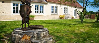 Domaine de Matounet Sjarmerende hytte 8 personer Oppvarmet svømmebasseng Château de la Loire.