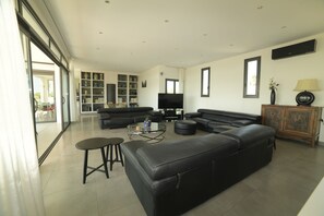 TV, fireplace, video games, DVD player - SETE, listed villa 240 m2, 50 meters from the beach, 1st sea line, swimming pool (Sète)