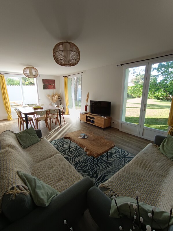 TV, books, music library