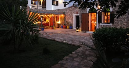 DAR ELWAN. BERBERKOTALO, JOSSA POOLI, PUUTARHA, HAMMAM.