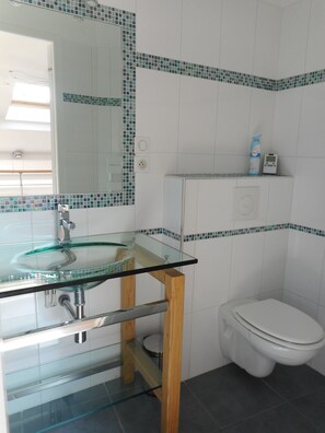 Shower, hair dryer, towels, toilet paper - Beautiful duplex in detached house (Millau)