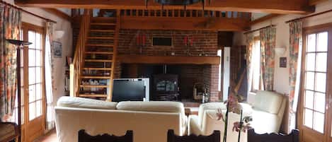 TV, fireplace, DVD player, ping pong