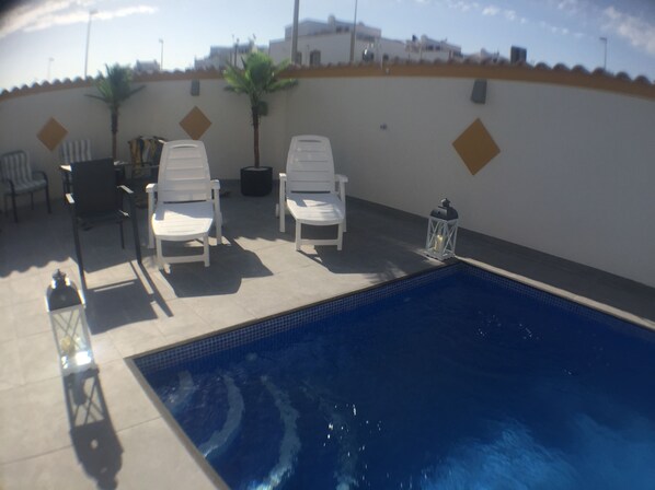 Outdoor pool - Superb private pool house between sea and mountains, calm and relaxation assured (Orihuela (Alicante))
