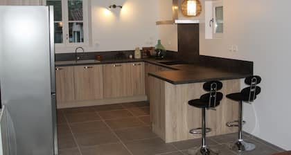 Klimatisiertes Ferienhaus für 8 Personen mit beheiztem Pool im Herzen des Landeswaldes