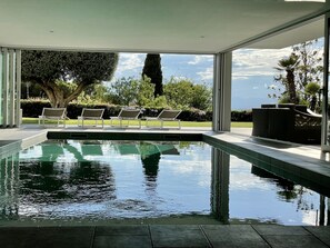 Indoor pool, a heated pool - Roses: Magnificent contemporary villa with an indoor pool (Roses)