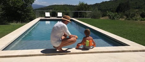 Outdoor pool, a heated pool